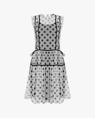 GIGI - Đầm mini sát nách cổ tròn xuyên thấu Tie Side