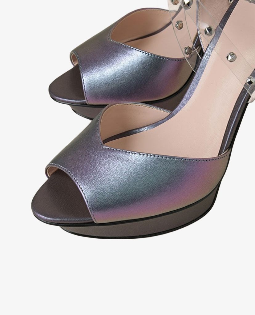 PEDRO - Giày cao gót hở mũi quai chéo Studded Cross Strap