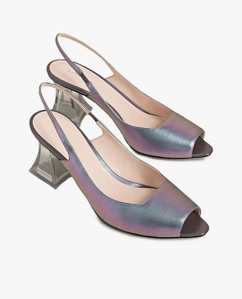 PEDRO - Giày cao gót hở mũi đế vuông Slingback Block