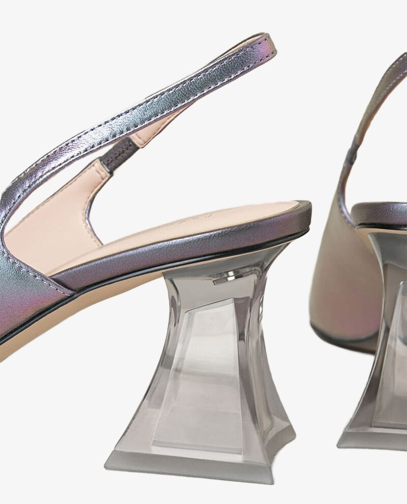 PEDRO - Giày cao gót hở mũi đế vuông Slingback Block