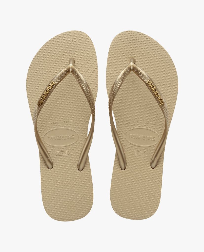 HAVAIANAS - Dép nữ Slim Logo Metallic