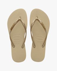 HAVAIANAS - Dép nữ Slim Logo Metallic