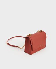 CHARLES & KEITH - Túi đeo chéo nữ hình chữ nhật Chain Handle