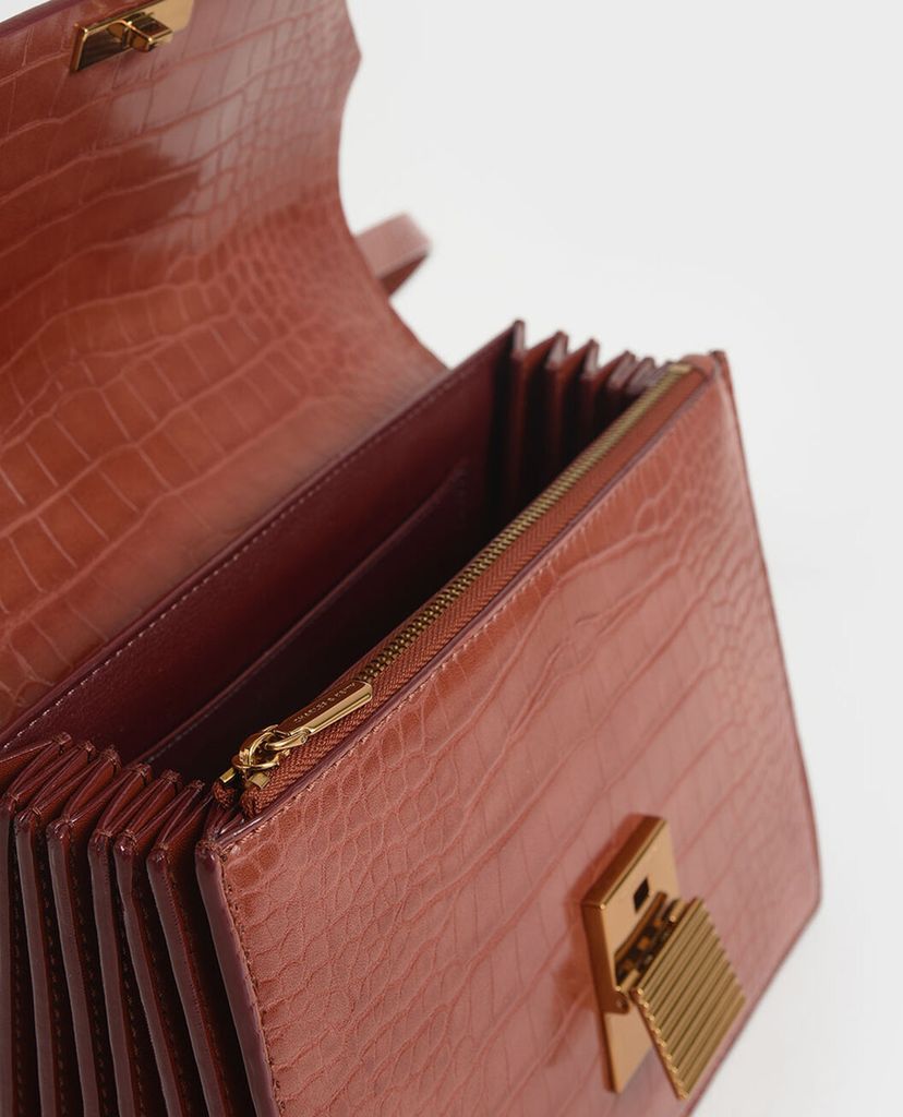 CHARLES & KEITH - Túi đeo chéo chữ nhật Metal Accent