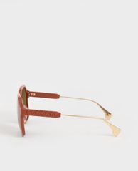 CHARLES & KEITH - Kính mát nữ gọng vuông Acetate Butterfly