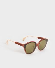 CHARLES & KEITH - Kính mát gọng mắt mèo Acetate Cat Eye