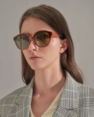 CHARLES & KEITH - Kính mát gọng mắt mèo Acetate Cat Eye