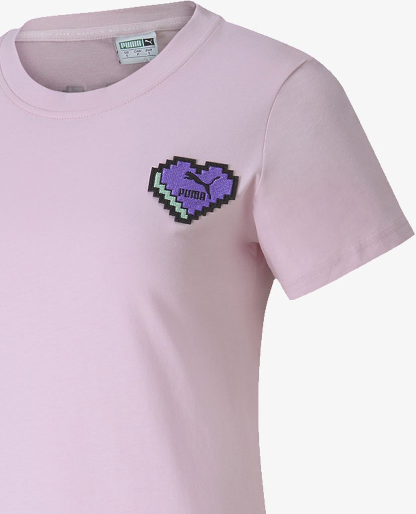 PUMA - Áo thun thể thao logo trái tim Digital Love