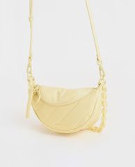 CHARLES & KEITH - Túi đeo vai yên ngựa có nếp nhăn hiệu ứng Nylon thời trang