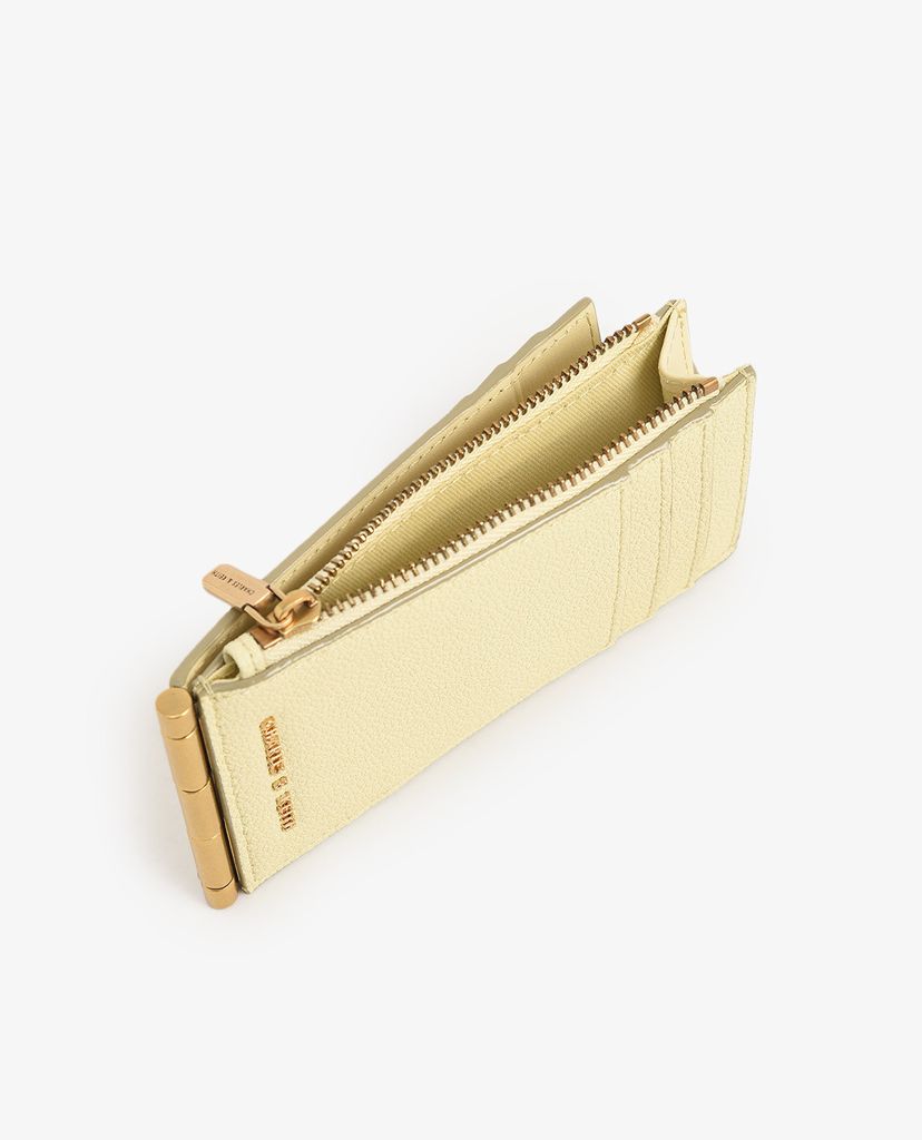 CHARLES & KEITH - Ví đựng name card nữ Zip & Snap Button
