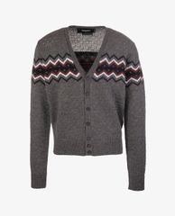 DSQUARED2 - Áo cardigan nam cổ V nút cài Buttons And Inlay