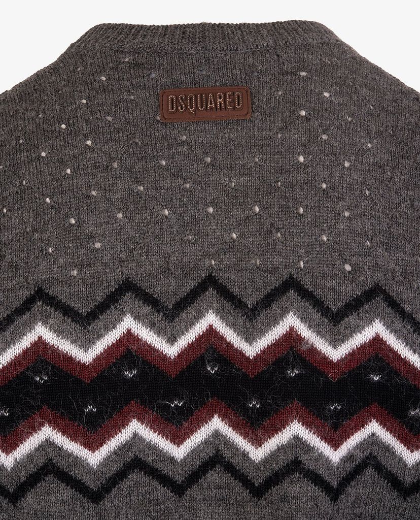 DSQUARED2 - Áo cardigan nam cổ V nút cài Buttons And Inlay
