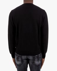 DSQUARED2 - Áo len nam cổ tròn tay dài Mini D2Leaf