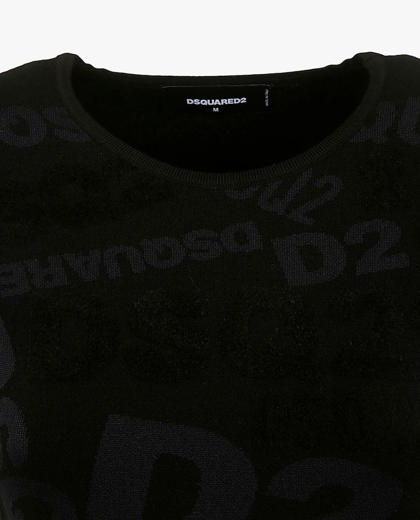 DSQUARED2 - Đầm mini tay ngắn phom xòe thời trang