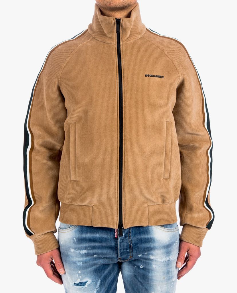 DSQUARED2 - Áo khoác nam cổ trụ tay dài phối zip thời trang