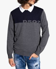 DSQUARED2 - Áo len nam cổ tròn tay dài DSQ2 R/N