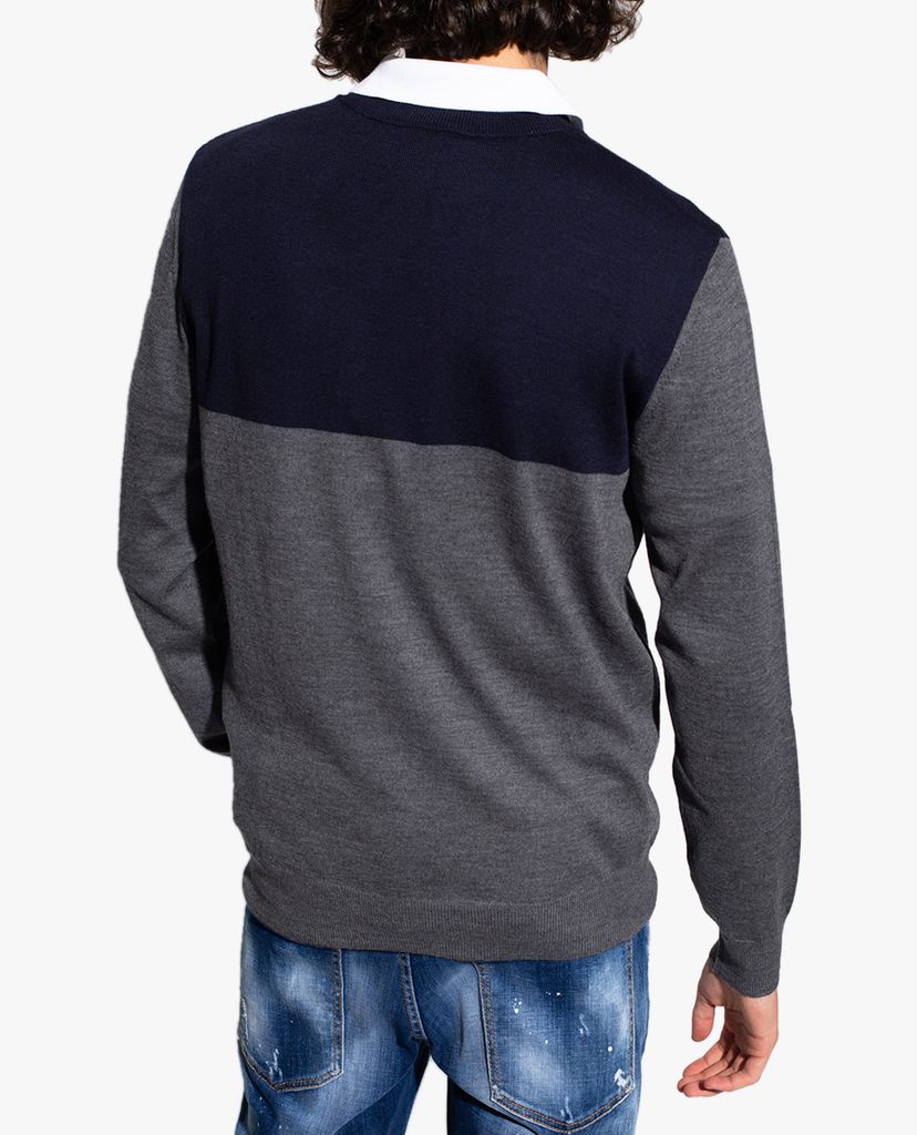 DSQUARED2 - Áo len nam cổ tròn tay dài DSQ2 R/N