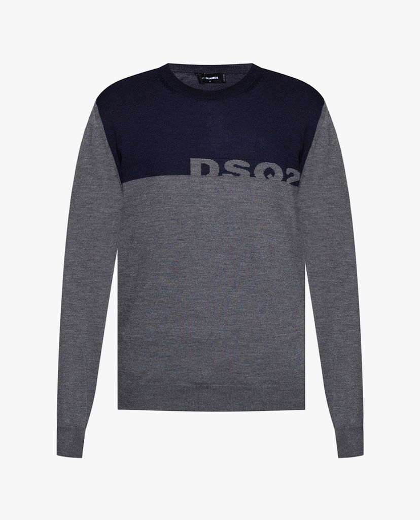 DSQUARED2 - Áo len nam cổ tròn tay dài DSQ2 R/N
