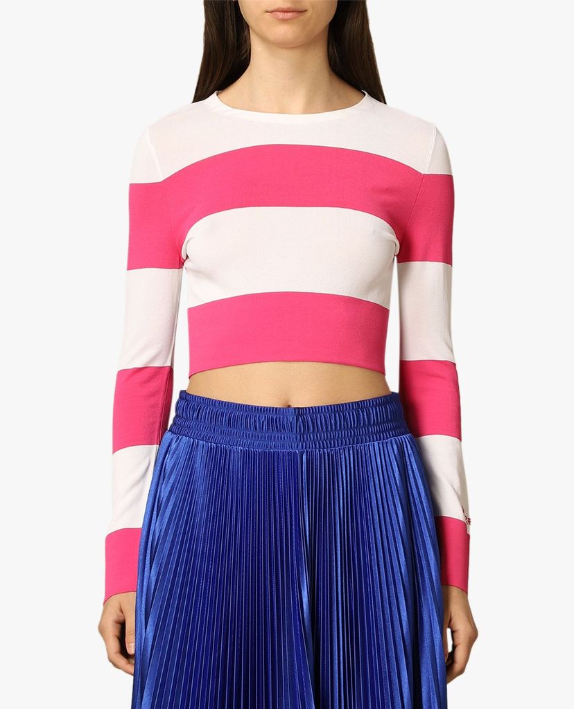 DSQUARED2 - Áo croptop nữ phom ôm tay dài thời trang