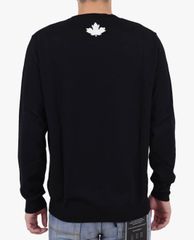 DSQUARED2 - Áo sweater nam cổ tròn tay dài phối chữ thời trang