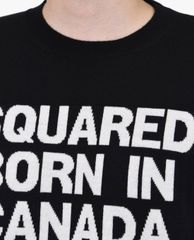 DSQUARED2 - Áo sweater nam cổ tròn tay dài phối chữ thời trang