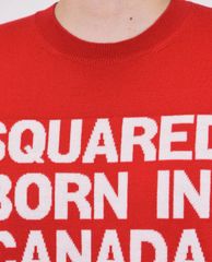 DSQUARED2 - Áo sweater nam cổ tròn tay dài phối chữ thời trang