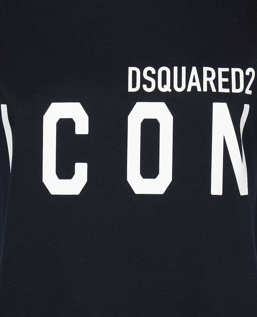 DSQUARED2 - Đầm mini cổ tròn ngắn tay dáng suông Icon