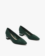 CHARLES & KEITH - Giày cao gót mũi nhọn đế vuông Metallic Accent