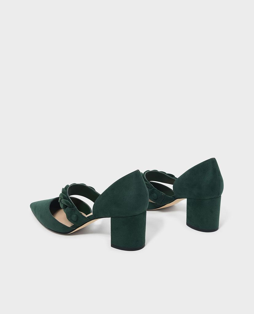 CHARLES & KEITH - Giày cao gót mũi nhọn Chain Detail Pointed