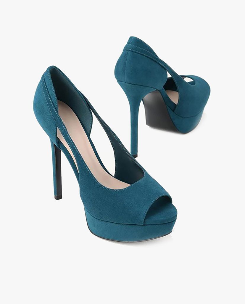 PEDRO - Giày cao gót Peep Toe Leather Platform Pumps