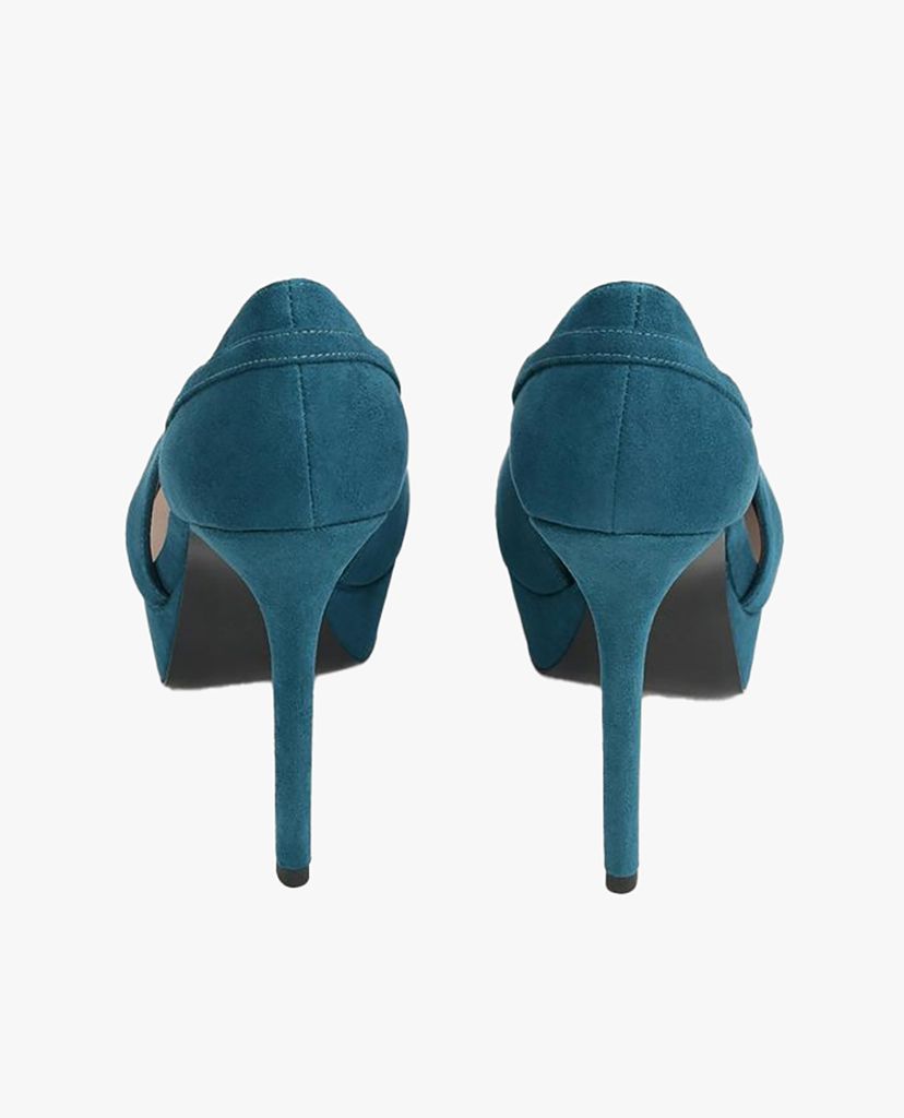 PEDRO - Giày cao gót Peep Toe Leather Platform Pumps