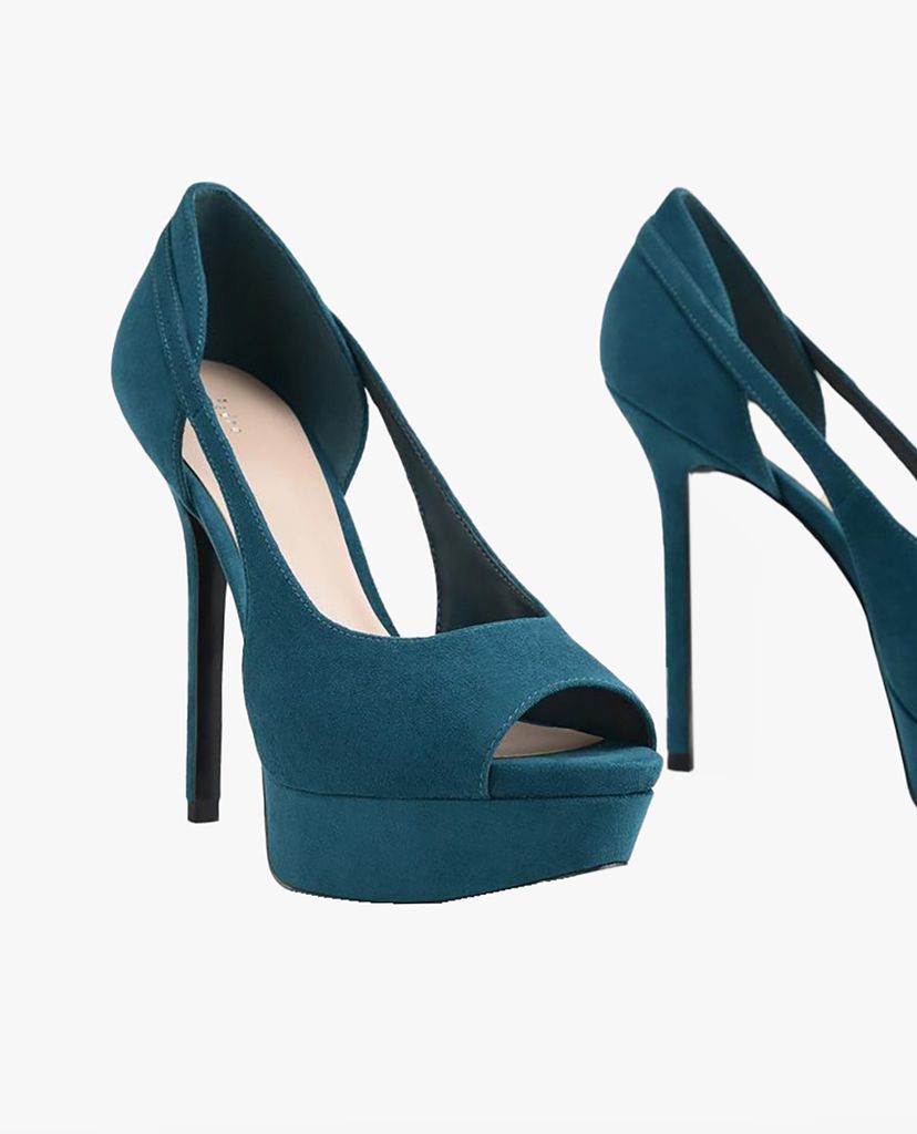 PEDRO - Giày cao gót Peep Toe Leather Platform Pumps