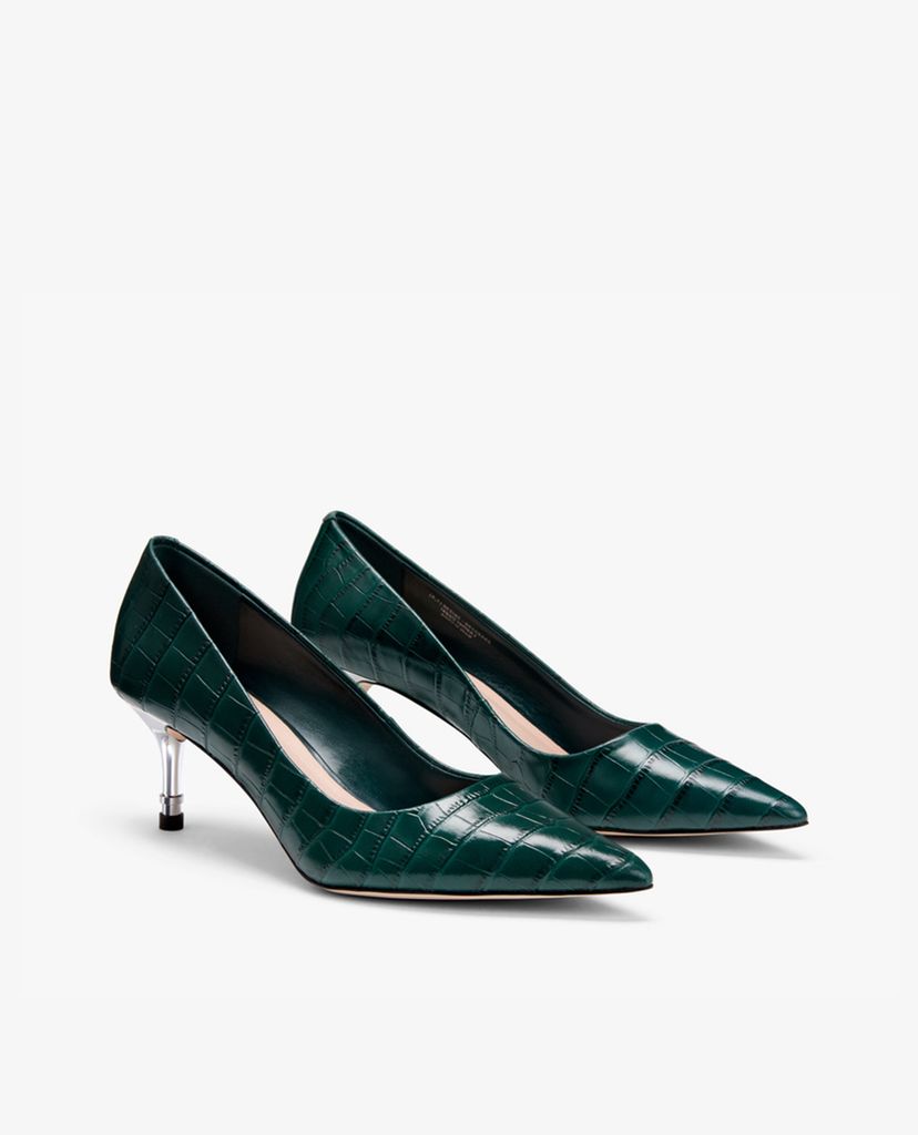 PEDRO - Giày cao gót mũi nhọn Croc Effect Leather