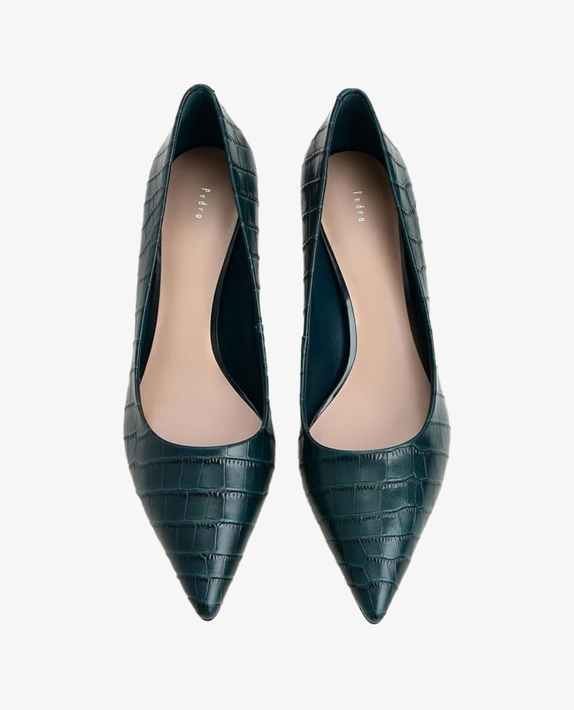 PEDRO - Giày cao gót mũi nhọn Croc Effect Leather