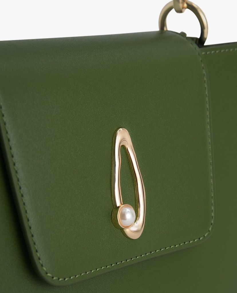 PEDRO - Túi xách tay nữ chữ nhật Leather Top Pearl Strap