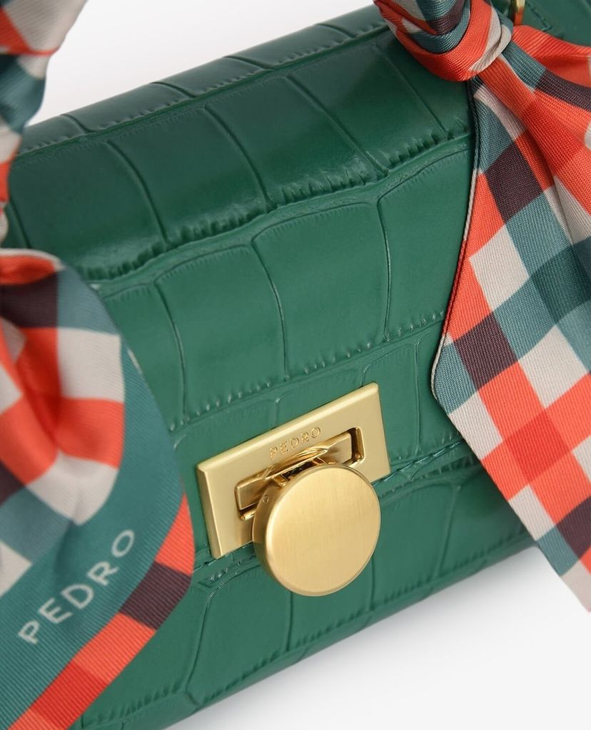 PEDRO - Túi xách tay nữ hình thang Croc Effect Trapeze