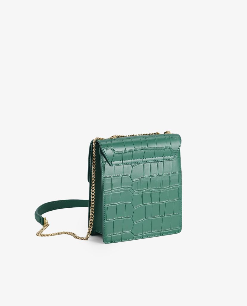 PEDRO - Túi đeo chéo nữ phom vuông Croc Effect Leather Shoulder