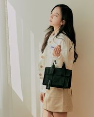 Marhen.J - Túi đeo vai nữ chữ nhật vải bố New Roy Nano