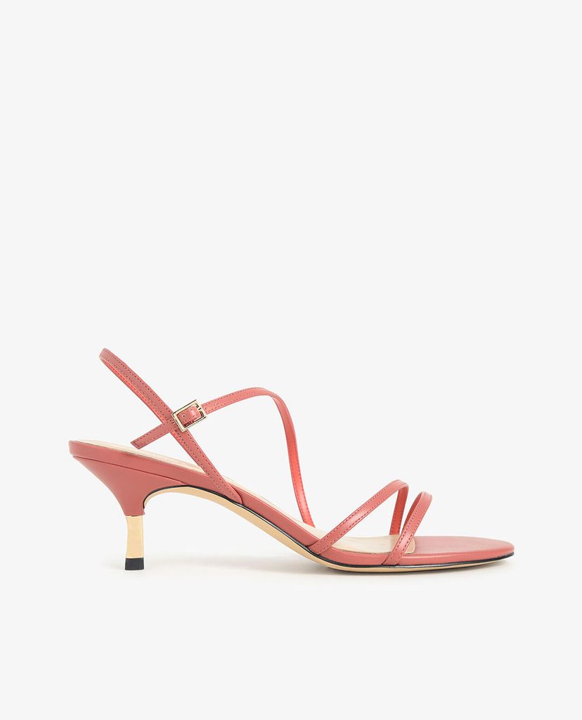 CHARLES & KEITH - Giày sandal cao gót Strappy Metallic