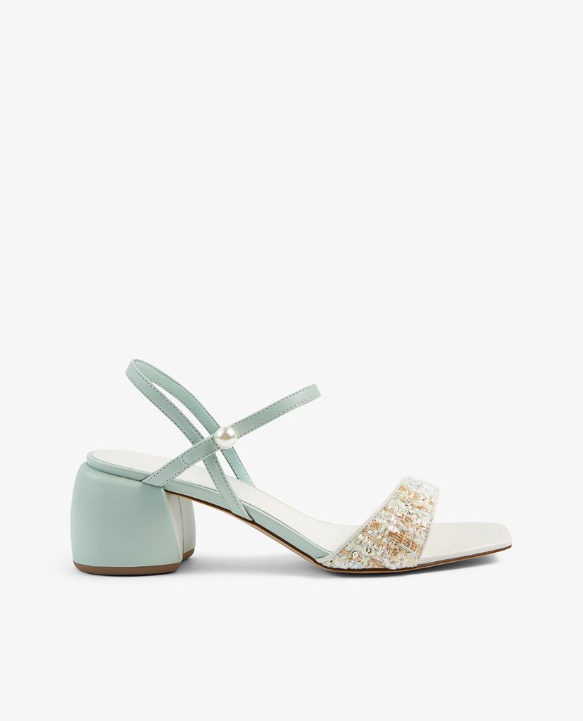 CHARLES & KEITH - Giày sandal cao gót hở mũi quai ngang thời trang