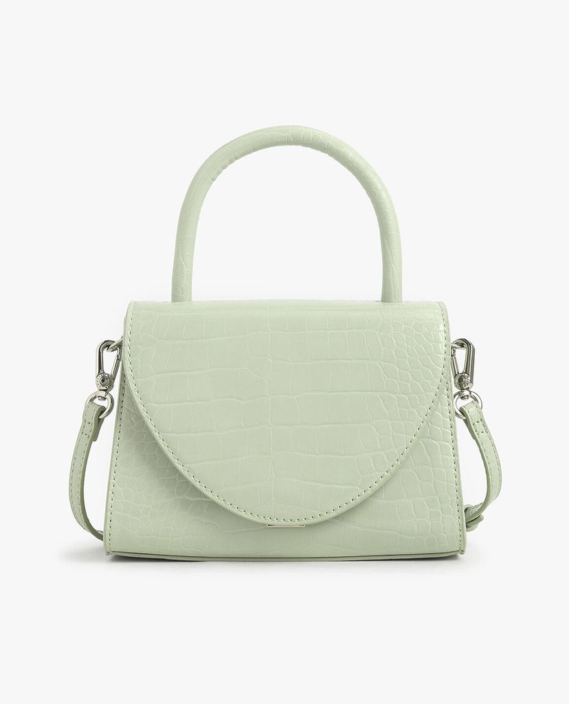 CHARLES & KEITH - Túi xách tay nữ nắp gập Structured