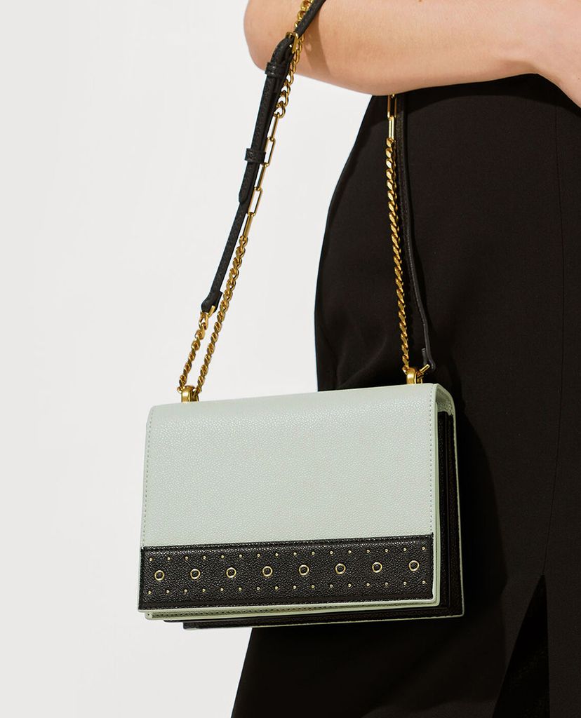 CHARLES & KEITH - Túi đeo chéo chữ nhật Eyelet Embellished