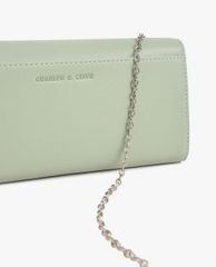 CHARLES & KEITH - Ví cầm tay nữ nắp gập dáng dài Stone Embellished