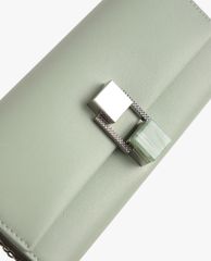 CHARLES & KEITH - Ví cầm tay nữ nắp gập dáng dài Stone Embellished