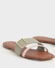 CHARLES & KEITH - Dép nữ quai ngang Buckle Slide