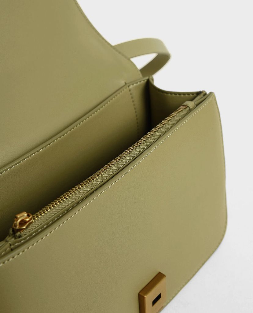 CHARLES & KEITH - Túi đeo vai nữ Weave Detail