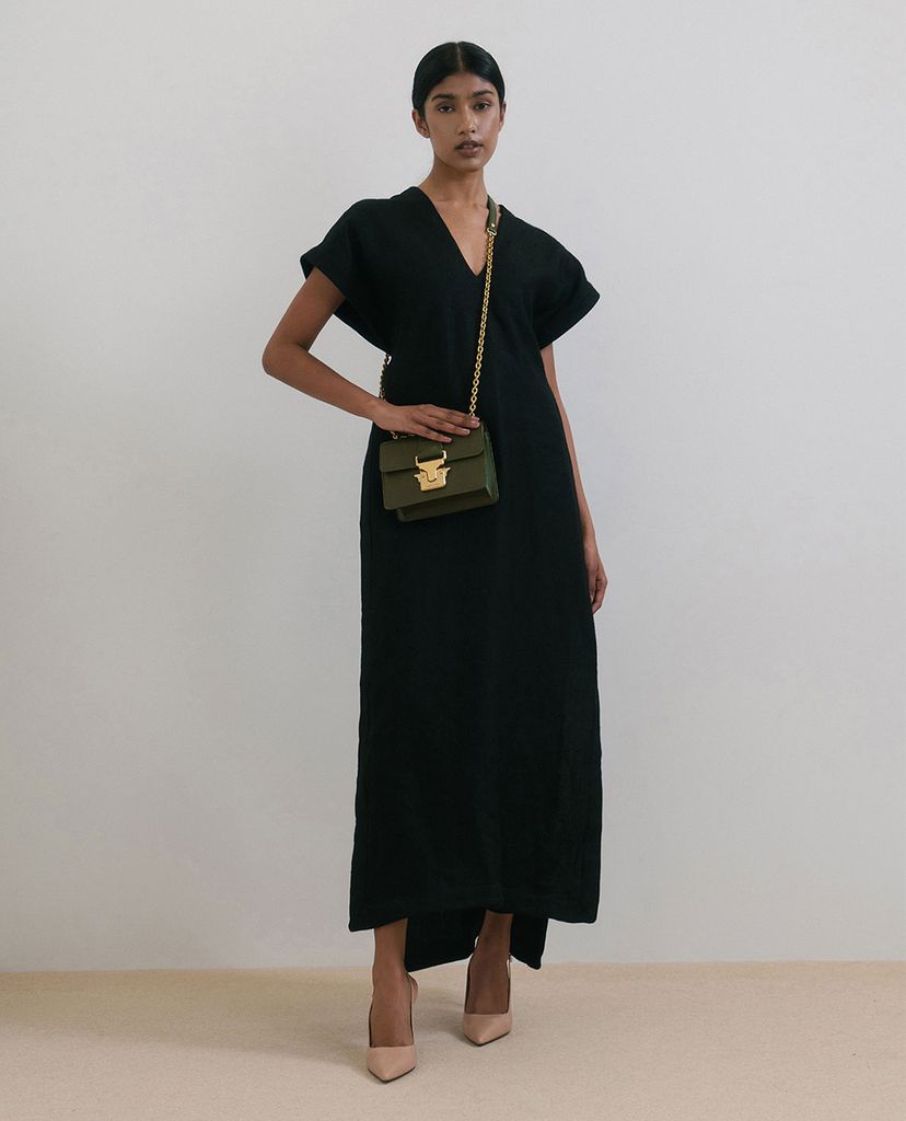 CHARLES & KEITH - Túi đeo vai nữ chữ nhật Double Handle Metallic