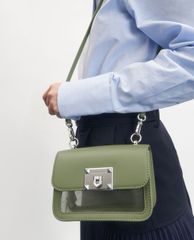 CHARLES & KEITH - Túi xách tay nữ hình chữ nhật Metallic Turn Lock