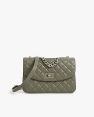CHARLES & KEITH - Túi đeo chéo nữ chữ nhật Quilted Turn Lock