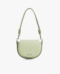 CHARLES & KEITH - Túi xách tay nữ Stitch Trim Saddle Bag
